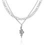 Crazy Feng Gold Snake Necklace for Women Silver Snake Pendant Necklace Serpent Layered Snake Necklace Dainty Snake Jewelry