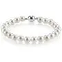 THE PEARL SOURCE Sterling Silver AAA Quality Round White Freshwater Cultured Pearl Magnetic Clasp Bracelet for Women THE PEARL SOURCE Sterling Silver AAA Quality Round White Freshwater Cultured Pearl Magnetic Clasp Bracelet for Women