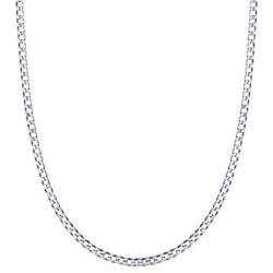 Sterling Silver 3mm Diamond-Cut Cuban Curb Chain Necklace, 16'' - 30''