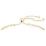 Miabella 925 Sterling Silver Infinity Adjustable Bolo Beaded Ball Chain Bracelet for Women Teen Girls, Choice of 18K Gold Plated or Silver Made in Italy