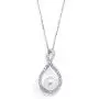 Mariell Eternity Symbol Cubic Zirconia Infinity Wedding Necklace Pendant with Light Ivory Simulated Pearl Mariell Eternity Symbol Cubic Zirconia Infinity Wedding Necklace Pendant with Light Ivory Simulated Pearl