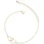 The Woos Double Heart Kont Round Circle Chain Friendship Bracelet Two Interlocking Infinity Love Charm Bracelets Adjustable Hollow Heart Interlock Bracelet Bangle for Best Friends Mother Jewelry
