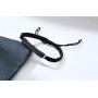 PJ Jewelry Personalized Customized Woven Cord Cremation Cube Urn Adjustable Bracelet Memorial Ashes Holder Keepsake