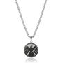 Marvel Comics Mens Stainless Steel S.H.E.I.L.D. (Strategic Homeland Intervention, Enforcement, and Logistics Division) Chain Pendant Necklace, 24''