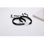 Personalized Cutomize Braided Rope Couples Bracelets for Him and Her Relationship Distance Yinyang Mutual Attraction Bracelets for Couple Bestfriend