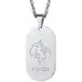 Richsteel 12 Constellations Dog Tag Pendant Necklace for Men Women Stainless Steel/18K Gold Plated Astrology Jewelry Zodiac Charm with Chain