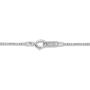Jewelili Sterling Silver 1/10 Cttw Treated Blue and White Round Diamond MOM Cut Out Tilted Heart Pendant Necklace, 18'' Box Chain
