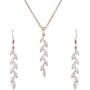 SWEETV Cubic Zirconia Wedding Jewelry Sets for Brides Birdesmaid, Crystal Marquise Bridal Necklace Earrings Set for Women, Prom Costume Jewelry Gifts