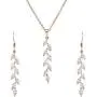 SWEETV Cubic Zirconia Wedding Jewelry Sets for Brides Birdesmaid, Crystal Marquise Bridal Necklace Earrings Set for Women, Prom Costume Jewelry Gifts