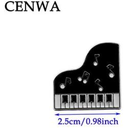 CENWA Black and White Keyboard Brooch Pin Piano Gifts Piano Keyboard Brooch Pin Music Jewelry Gift for Music Teacher Piano Lover