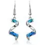 CiNily Sterling Silver Plated Dangle Drop Earrings for Women Opal Hook Earrings Birthstone Spiral Ribbon Dangle Earrings CiNily Sterling Silver Plated Dangle Drop Earrings for Women Opal Hook Earrings Birthstone Spiral Ribbon Dangle Earrings
