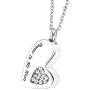 Suxerlry Stainless Steel Cubic Zirconia Heart Pendant Urn Necklace Ashes Memorial Keepsake Jewelry