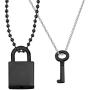 POTIY Couple Necklace Set Key to My Heart Jewelry Gift for Girlfriend Boyfriend Valentines Anniversary Openable Heart Lock and Key Pendant Necklace for Men and Women