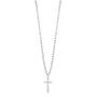 Katie Loxton Womens Silver Plated Sentiment Set Necklace and Earring Boxed Set of 2 Cross