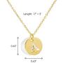 Initial Pendant Necklace for Women Girls - 26 Capital Letters Alphabet Circle Pendant Necklaces 18K Gold Plated | A-Z Monogram Name Necklace Chain Personalized for Women Men Jewelry Gifts