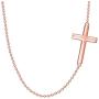 WINNICACA s925 Sterling Silver Simple Sideways Cross Choker Necklace Dainty Jewelry for Women Men Teens Mothers Day Birthday Nurses Day Christmas Gifts , 14 inches to 16 inches