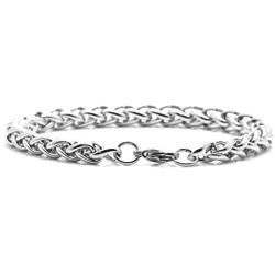 Xusamss Fashion Titanium Steel Wheat Link Bracelet,9.0'' Wrist