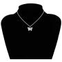 Jeweful Butterfly Necklace Y Pendant Simple Cute Necklaces Long Multilayer Chain Fashion Jewelry Women Girls Gift for Her
