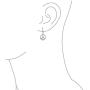 World Peace Sign Symbol Cubic Zirconia Pave CZ Leverback Drop Dangle Earrings For Women For Teen 925 Sterling Silver