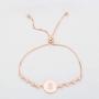WUSUANED Rose Gold Initial Bracelet Letter Bracelet Adjustable Chain Bracelet Personalized Jewelry For Women Girls