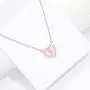 14k gold-plated inlaid cubic zirconia round low-sensitivity ladies necklace earrings set, fashion trend does not fall off
