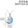 YFN Sterling Silver Lovely Animal Heart Moon Pendant Necklace Jewelry Gift for Women Girls 18'' YFN Sterling Silver Lovely Animal Heart Moon Pendant Necklace Jewelry Gift for Women Girls 18''