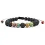Phoenix Angela Jewelry Natural Volcanic Rocks Stone and Colorful Malachite Handmade Bracelet Beaded Radiation Protection Gift for Men Women Couple Friends Friendship Gifts
