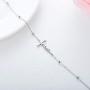 ROMANTIC WORK Faith Cross Bracelet for Women Sterling Silver Christian Bracelets Faith Jewelry Gifts for Women Girlfriend Mother