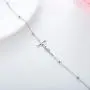 ROMANTIC WORK Faith Cross Bracelet for Women Sterling Silver Christian Bracelets Faith Jewelry Gifts for Women Girlfriend Mother