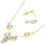 Ortiz espinosa Set of Necklace and Earrings for Women with Swarovski Crystal, 14k Gold Plated and Rhodium, Elegant, Shiny, Hypoallergenic, Jewelry for mom, Friends, Partner or Yourself