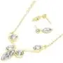 Ortiz espinosa Set of Necklace and Earrings for Women with Swarovski Crystal, 14k Gold Plated and Rhodium, Elegant, Shiny, Hypoallergenic, Jewelry for mom, Friends, Partner or Yourself