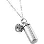 TTVOVO Cremation Urn Necklace for Ashes Memorial Keepsake Ashes Holder Urn Locket Heart Charm Pendant Necklaces for Men Women Stainless Steel Remembrance Waterproof Nickel-Free Hypoallergenic Jewelry