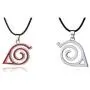 Master Online Leaf Village Ninja Kakashi Symbol Logo Pendant Necklace silver and red(2 PACK) Master Online Leaf Village Ninja Kakashi Symbol Logo Pendant Necklace silver and red(2 PACK)
