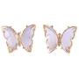 5 Pairs Butterfly Stud Earrings Set Colorful Transparent Crystal Butterfly Earring Set Hypoallergenic Cute Fashion Animal Earrings for Women Girls Jewelry