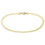 10K Solid Yellow Gold 2.5MM Herringbone Chain Necklace -Made in Italy