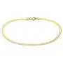10K Solid Yellow Gold 2.5MM Herringbone Chain Necklace -Made in Italy