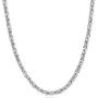 Miabella 925 Sterling Silver Italian 4.5mm Solid Round Byzantine Link Chain Necklace for Women Men, 18, 20, 22, 24, 26 Inch 925 Handmade in Italy