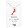 Cardinal Necklace For Women – Cute Red & Silver Charm – Cardinals Appear When Angels Are Near Message Card