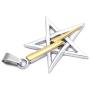 Gungneer Inverted Star Necklace Satanic Pendant Stainless Steel Charm Chain Evil Symbol Strength Jewelry Men Women