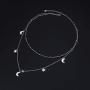 S925 Sterling Silver Layered Choker Jewelry Clavicle Double Short Chain Necklace Gift for Women Girls