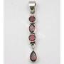 SilverStarJewel Facetted Garnet January Birthstone Pendant 4.6 cm 925 Solid Silver