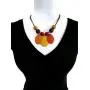 Tagua Nut Necklace Peach and Yellow Tagua Necklace Set and Earrings TAG622, Vegetable Ivory Necklace. Handmade Jewelry Tagua Nut Necklace Peach and Yellow Tagua Necklace Set and Earrings TAG622, Vegetable Ivory Necklace. Handmade Jewelry