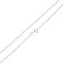 Sea of Ice Sterling Silver 1mm Diamond-Cut Bead Station Rolo Chain Necklace for Women, Size 14'' - 36'' Italy
