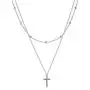 925 Sterling Silver Cross/Star Moon Layered Choker Necklace for Women Girls 925 Sterling Silver Cross/Star Moon Layered Choker Necklace for Women Girls