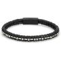 MEMGIFT Keep Going Leather Morse Code Bracelets for Women Men Funny Inspirational Jewelry Gifts for Her Mom Dad Daughter Sister Friend Beads Wrap Bangle