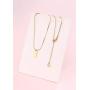 Happiness Boutique Women Rectangle Pendant Necklace in Gold Color Stainless Steel Jewelry