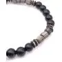 Mens Recycled Glass & Black Ebony Wood Stretch Bead Bracelet Handcrafted in Usa Mens Recycled Glass & Black Ebony Wood Stretch Bead Bracelet Handcrafted in Usa