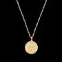 18K Gold Divine Child Medallion Pendant in 18K Gold 2MM Singapore Chain Necklace -18'' 18K Gold Divine Child Medallion Pendant in 18K Gold 2MM Singapore Chain Necklace -18''