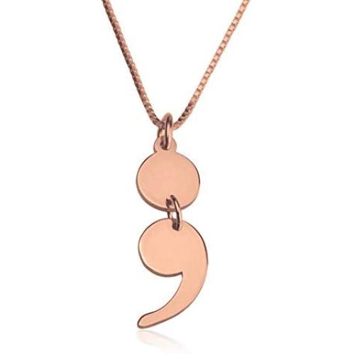 NOUMANDA Fashion Round Comma Necklace Personality Punctuation Symbol Pendant Jewelry