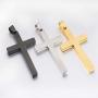 Classic Cross Pendant Mens Necklaces for Mens Women 16 18 20 22 24 Inches 316L Stainless Steel Chain Gold/Silver/Black Tone